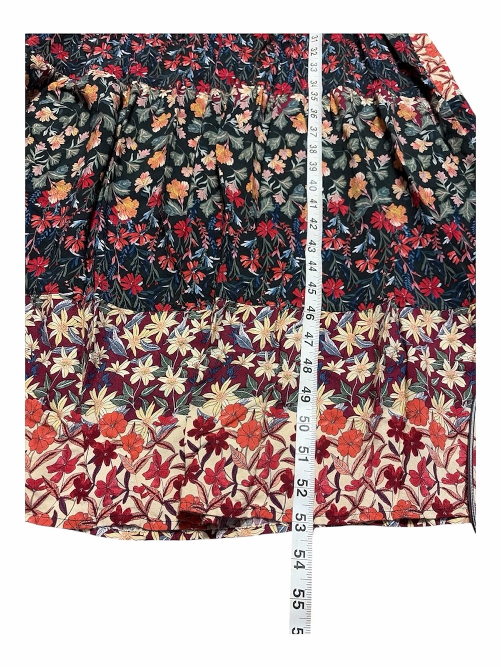 Grace & Lace Floral Sundress Maxi Dress Blue Black Bishop Sleeve - Picture 9 of 9